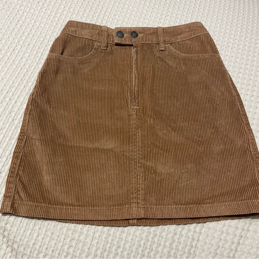 Brown corduroy skirt